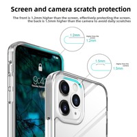 Housse de téléphone portable en acrylique transparent élégant pour iPhone 11 12 13 14 15 16 17 Pro Max étui élégant pour l'espace