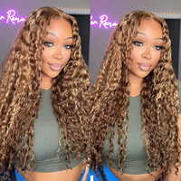 Perruque Lace Front Ombrée Cheveux Humains 13x6 Blond Miel 4/27 Ondulée Profonde Sans Colle Alibaba