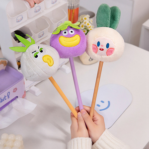 Vente directe usine – Jouets de <span class=keywords><strong>massage</strong></span> en peluche aubergine de dessin animé avec technique de broderie, idéaux pour les cadeaux de vacances - Product Image 2