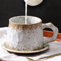Ensemble de tasses à thé, café et bière en céramique, style nordique luxueux violet glamour, avec poignée, en porcelaine, réutilisables, lavables au lave-vaisselle
