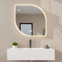 Éclairage LED mural moderne pour villa, luminaire de salle de bain rectangulaire en dalle de roche, lavabo en céramique sans joint, meuble sous-vasque en dalle de roche