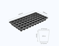 Plateau de semis de plantes de jardin noir Ps GG296, plateau de semis dégradable 50 trous plateaux de graines de Germination en plastique