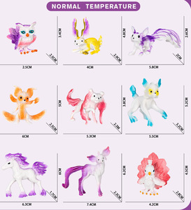 36 Piezas de Elfos que Brillan en la Oscuridad, Modelos de Animales de PVC que Cambian de Color con la Temperatura, <span class=keywords><strong>Juguetes</strong></span> de Criaturas de Fantasía para Niños, Ecológicos - Product Image 3