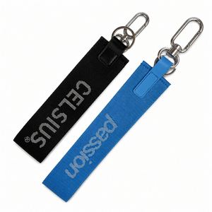 <b>Custom</b> Lemon Printed Logo Nylon Short Wrist Lanyard <b>Keychain</b> with High Quality Metal Hook - Product Image 1