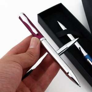 Nouveau stylo bille métallique 2025 à mécanisme rotatif, encre noire et bleue, largeur d'écriture 1,0 mm, personnalisable avec logo - Product Image 5