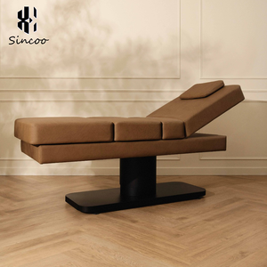 Venta al por mayor, precio bajo, nuevo salón de belleza, masaje facial eléctrico de lujo, altura ajustable, masaje marrón eléctrico, cama facial - Product Image 4