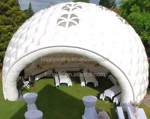 Tente extérieure en dôme Igloo tente d'événement imperméable en PVC tente de maison gonflable à double couche en aluminium pour fêtes