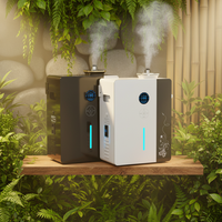 Diffuseur d'huiles essentielles purifiant l'air en métal de haute qualité, contrôle par application, télécommande, installation sur table, 1200 ml, faible bruit 35 dB, garantie 1 an