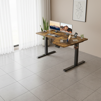 Cadre de bureau ergonomique réglable en hauteur électriquement, construction en acier, design moderne, extensible, convertible, fixation murale, bureau