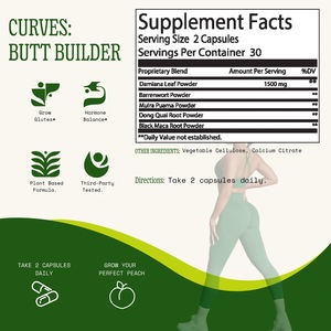 OEMカーブバットビルダーハーバルカプセルピルブラックマカ根重量サプリメント女性用ヒップバット拡大製品 - Product Image 2
