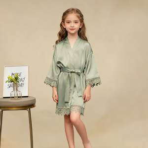 Robe en dentelle pour bébé <span class=keywords><strong>fille</strong></span>, peignoir en satin pour bébé <span class=keywords><strong>fille</strong></span>, robes de fête pour enfants, pyjamas, chemises de nuit - Product Image 5