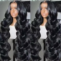 Perruques en cheveux humains ondulés sans colle, avec dentelle pré-coupée, en cheveux cambodgiens bruts, perruques frontales sans colle pour femmes, perruque frontale 13x6