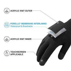 Gants en tricot imperméables pour hommes et femmes, légers, compatibles écran tactile, antidérapants pour le sport printemps-automne et usage domestique - Product Image 2