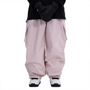 Pantalones de esquí para hombre, de lino fino, color liso, de corte holgado, con cintura elástica, transpirables y de alta calidad. - Product Image 1