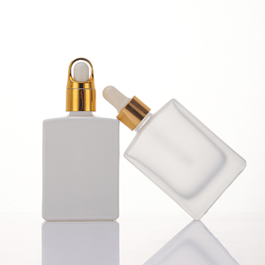 30ml 50ml 100ml Amber <span class=keywords><strong>Brown</strong></span> Matte Black fosco Clear Square Glass Dropper Garrafa Lid Eye Cream Cuidados com a pele Creme Óleo essencial - Product Image 2