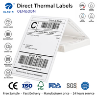 Étiquettes thermiques 4x6 en accordéon, autocollantes, thermiques directes, pour emballage, plusieurs tailles, autocollants codes-barres pour le stockage des marchandises