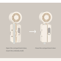 Ventilateur portable rechargeable AntarcChill, 5 vitesses, pliable, mini ventilateur de bureau à clip avec affichage numérique pour les voyages et les activités de plein air