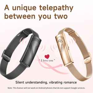 Pulsera Inteligente sin Pantalla <span class=keywords><strong>para</strong></span> <span class=keywords><strong>Parejas</strong></span>, con Vibración, Monitorización del Sueño y Salud, Resistente al Agua 1ATM, Banda Deportiva Inteligente <span class=keywords><strong>para</strong></span> Enamorados - Product Image 4