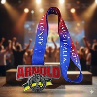 Medaglie Personalizzate per Bodybuilding con Logo Personalizzato, Basso MOQ, Stile Arnold Classic, Medaglie Premio in Metallo per Competizioni Fitness