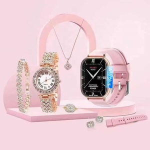 Lonvel A58 <span class=keywords><strong>Plus</strong></span> orologio da donna di lusso in oro <span class=keywords><strong>unico</strong></span> Set regalo da donna anello collana d'oro doppio cinturino da donna Smart Watch A58 <span class=keywords><strong>PLUS</strong></span> - Product Image 5