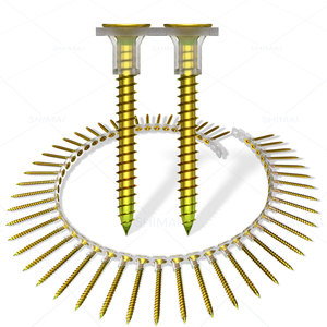 Tornillo para aglomerado chapado en zinc amarillo para unión de madera a madera - Product Image 4