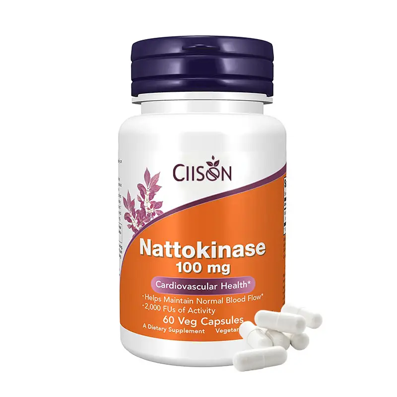 As melhores cápsulas de extrato de nattokinase, china, produto de fábrica, proteção de extrato cardiovascular melhora a circulação sanguínea