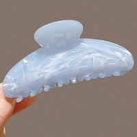 Pince à cheveux style marbre, grande pince requin mignonne, accessoire de coiffure en gros pour femme