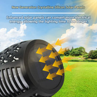 Lampe torche solaire LED extérieure de type étoile, 33 LED, effet flamme vacillante, étanche IP65, avec capteur, portable – Meilleure vente
