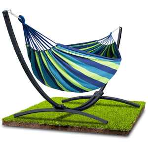 Diseño moderno Soporte de metal ligero <span class=keywords><strong>Hamaca</strong></span> doble de algodón <span class=keywords><strong>Hamaca</strong></span> vertical colgante curvada <span class=keywords><strong>Hamaca</strong></span> <span class=keywords><strong>plegable</strong></span> interior - Product Image 2