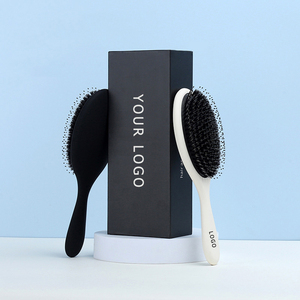 Brosse à cheveux en poils de sanglier sèche et humide à coussin d'air de marque privée d'usine pour femmes - Product Image 1