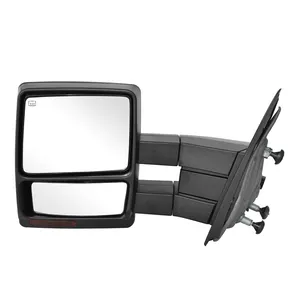 Poder Aquecido Preto Caminhão De Reboque Espelho De Reboque Retrovisor LED Sinal Lâmpada De Reboque Espelho Para Ford F-150 2007-2014