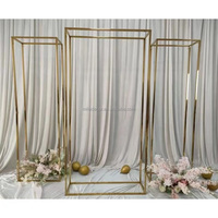 Fournitures de mariage Or Métal Toile de Fond Stand Cadre De Fleur Toile De Fond De Mariage Partie Décoration