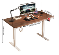 Table motorisée rustique en acier, bureau ergonomique intelligent à hauteur réglable avec tiroir coulissant pour espaces de travail résidentiels et commerciaux