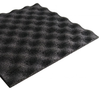 Sous-couche de moquette en caoutchouc acoustique insonorisant de forme ondulée, excellente réduction du bruit, pour sols en bois, céramique et WPC