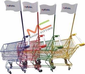 Tienda minorista Carrito de compras para niños Supermercado Mini carrito de alambre Regalo para compradores jóvenes - Product Image 1