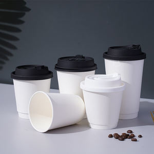 8oz 12oz 16oz 20oz biodegradable desechable café Etiopía cartón pared simple doble paredes café Pla taza de papel con tapa - Product Image 5