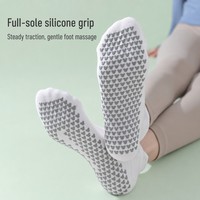Chaussettes de yoga respirantes antidérapantes printemps/été en maille respirante en nylon pour Pilates et Barre, chaussettes basses pour femmes