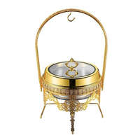 Équipement de restaurant, serveur de buffet portable, plat en acier inoxydable, qualité commerciale, réchauffeur de nourriture chaude, 6L/8L, couleur or