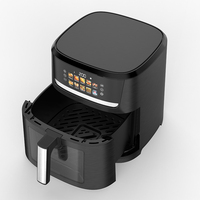 Friteuse à air carrée multifonctionnelle 10L, antiadhésive, à économie d'énergie, avec contrôle numérique, sans huile, appareil de cuisine domestique