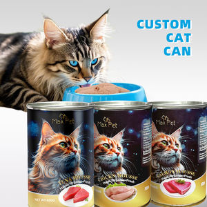 Max Pet Factory Direct 400g Halal Não-OGM Orgânico Carne Fresca Úmida Alimento em Lata para Gatos Sabor Natural Mais Vendido para Gatos Múltiplos - Product Image 4