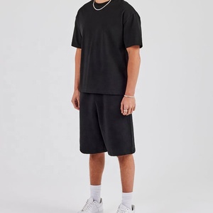 Camiseta informal de manga corta ajustada de verano para hombre, camisa básica versátil con estampado de diseño de punto de color sólido de fibra de algodón/Bambú - Product Image 2