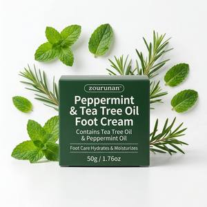 <span class=keywords><strong>Crema</strong></span> <span class=keywords><strong>para</strong></span> Pies Zourunan OEM 50g con Aceite de Árbol de Té y Menta <span class=keywords><strong>para</strong></span> Control de Olores y Reparación de Talones Secos y Agrietados, Ungüento Hidratante <span class=keywords><strong>para</strong></span> el Cuidado de los Pies - Product Image 1