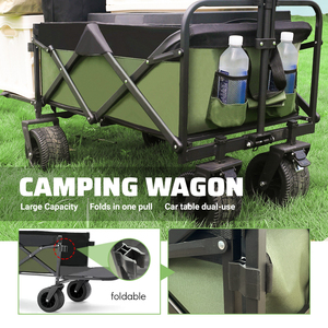 Chariot de plage pliable à grande capacité et robuste, chariot utilitaire pliable, chariot de jardin portable, chariot de camping, chariot de courses OEM - Product Image 2