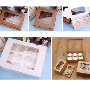 Boîte à muffins/cupcakes en papier alimentaire avec 2/4/6/12 trous - Product Image 6