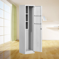 Armoire de rangement en acier à 2 portes pour outils d'hygiène, avec serrure à clé, usage commercial, pour extérieur