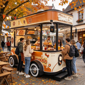 Vente flash : camion de restauration électrique à quatre roues entièrement équipé, chariot à snacks, stand de restauration en plein air pour la vente de restauration rapide - Product Image 1