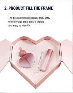 Caja de Regalo de Maquillaje de Lujo en Forma de Corazón Rosa con Doble Puerta, Empaque de Cartón Rígido para Cosméticos, Cuidado de la Piel y Set de Belleza - Product Image 3