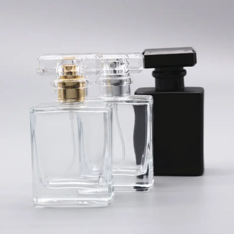 Botella pulverizadora de perfume, diseño de botella de perfume, embalaje de botella cosmética de lujo, 30ml, 50ml