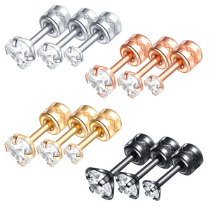Daith — boucles d'oreilles en strass <span class=keywords><strong>Double</strong></span> barre ronde, <span class=keywords><strong>Piercing</strong></span>, Cartilage, <span class=keywords><strong>Tragus</strong></span>, Helix, en acier chirurgical, clou en Zircon, <span class=keywords><strong>Piercing</strong></span> d'<span class=keywords><strong>oreille</strong></span> - Product Image 1