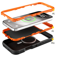 Étui antichoc robuste magnétique 3-en-1 avec clip ceinture pour iPhone 16E, 15, 16, 14 Plus, 13, 12, 11, 17 Pro Max